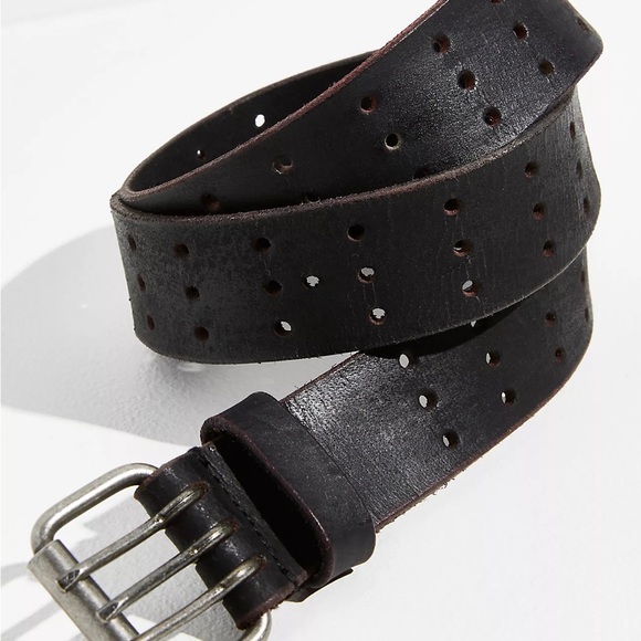 FREE PEOPLE BLACK LEATHER BELT (S/M) - Picture 1 of 4